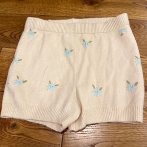 Floral Sweater Shorts